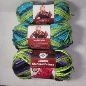 Lot of 3 Skeins Loops & Threads Charisma Bulky Weight Yarn